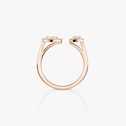 [Novalux]OPEN SUGAR CUBE & TEARDROP PAVÉ DIAMOND RING