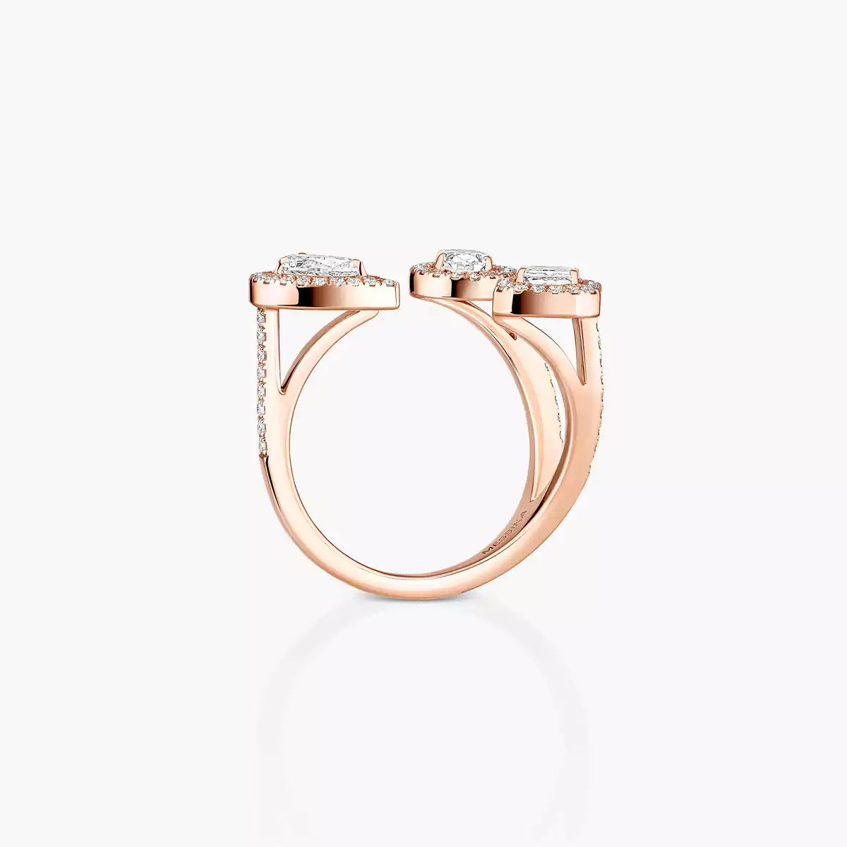 [Novalux]MY TWIN TRILOGY OPEN PAVÉ RING