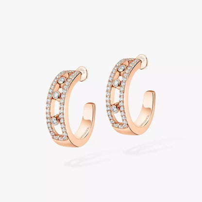 [Novalux]MOVE PAVÉ DIAMOND HOOP EARRINGS