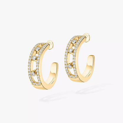 [Novalux]MOVE PAVÉ DIAMOND HOOP EARRINGS