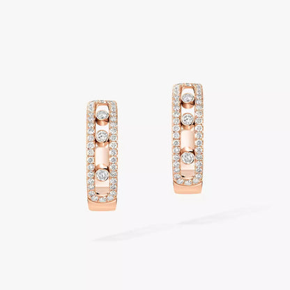[Novalux]MOVE PAVÉ DIAMOND HOOP EARRINGS