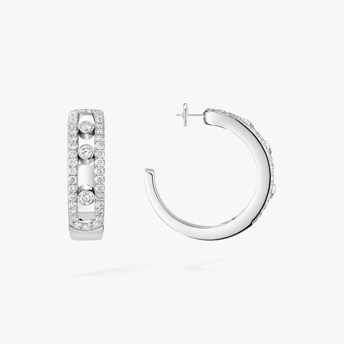 [Novalux]MOVE PAVÉ DIAMOND HOOP EARRINGS