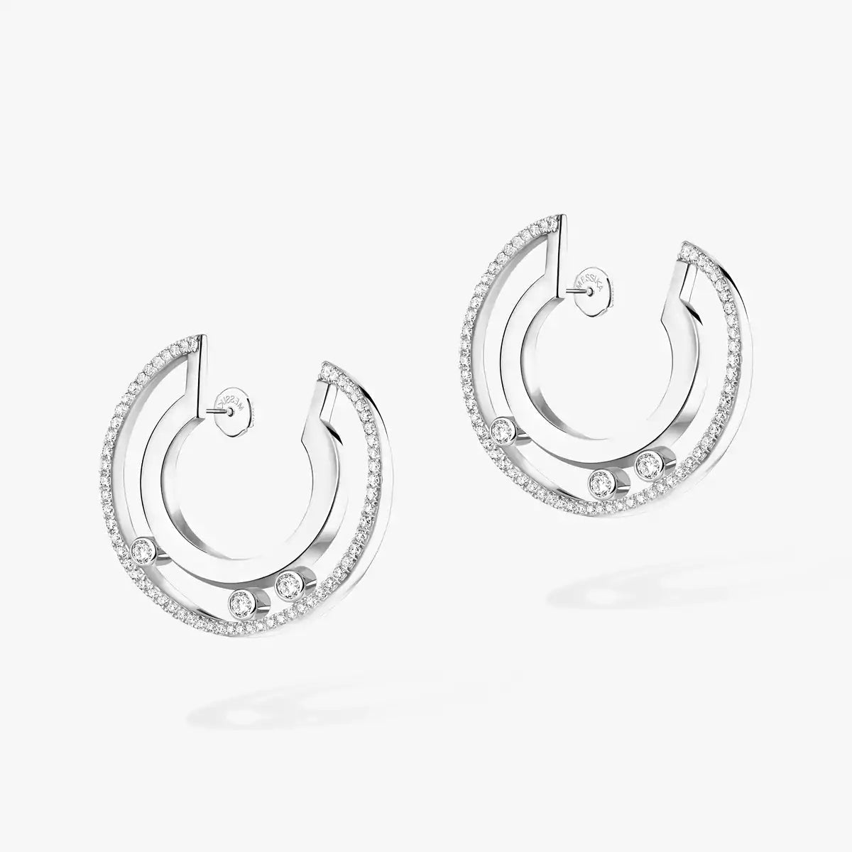 [Novalux]MOVE ROMANE SMALL DIAMOND HOOP EARRINGS