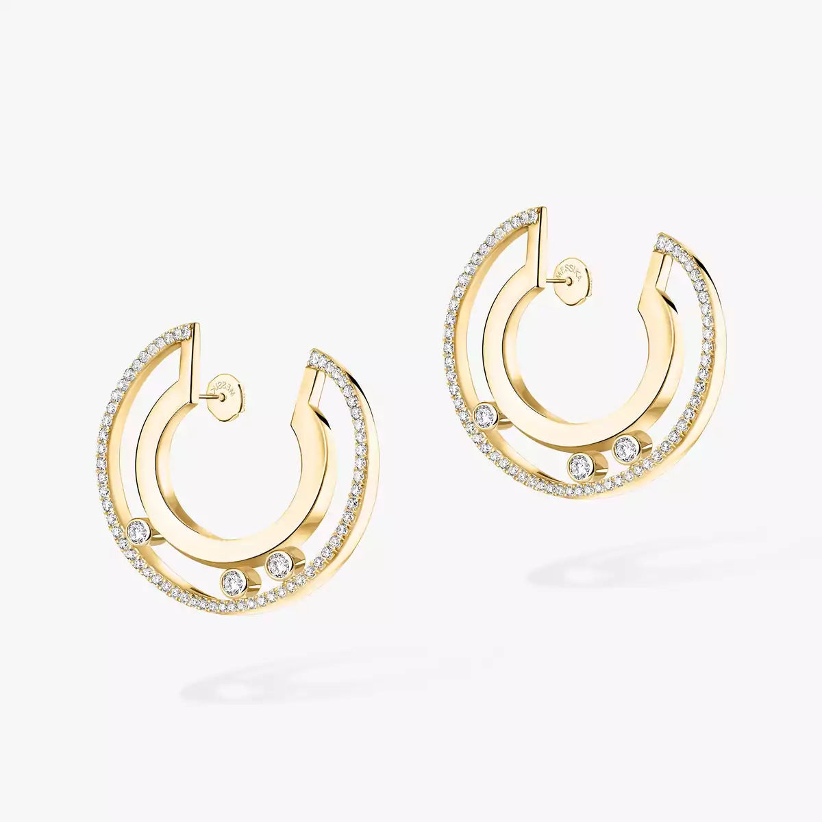 [Novalux]MOVE ROMANE SMALL DIAMOND HOOP EARRINGS
