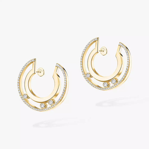 [Novalux]MOVE ROMANE SMALL DIAMOND HOOP EARRINGS
