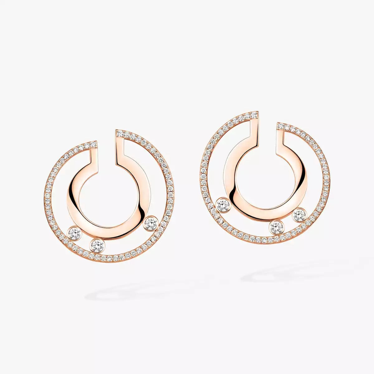 [Novalux]MOVE ROMANE SMALL DIAMOND HOOP EARRINGS