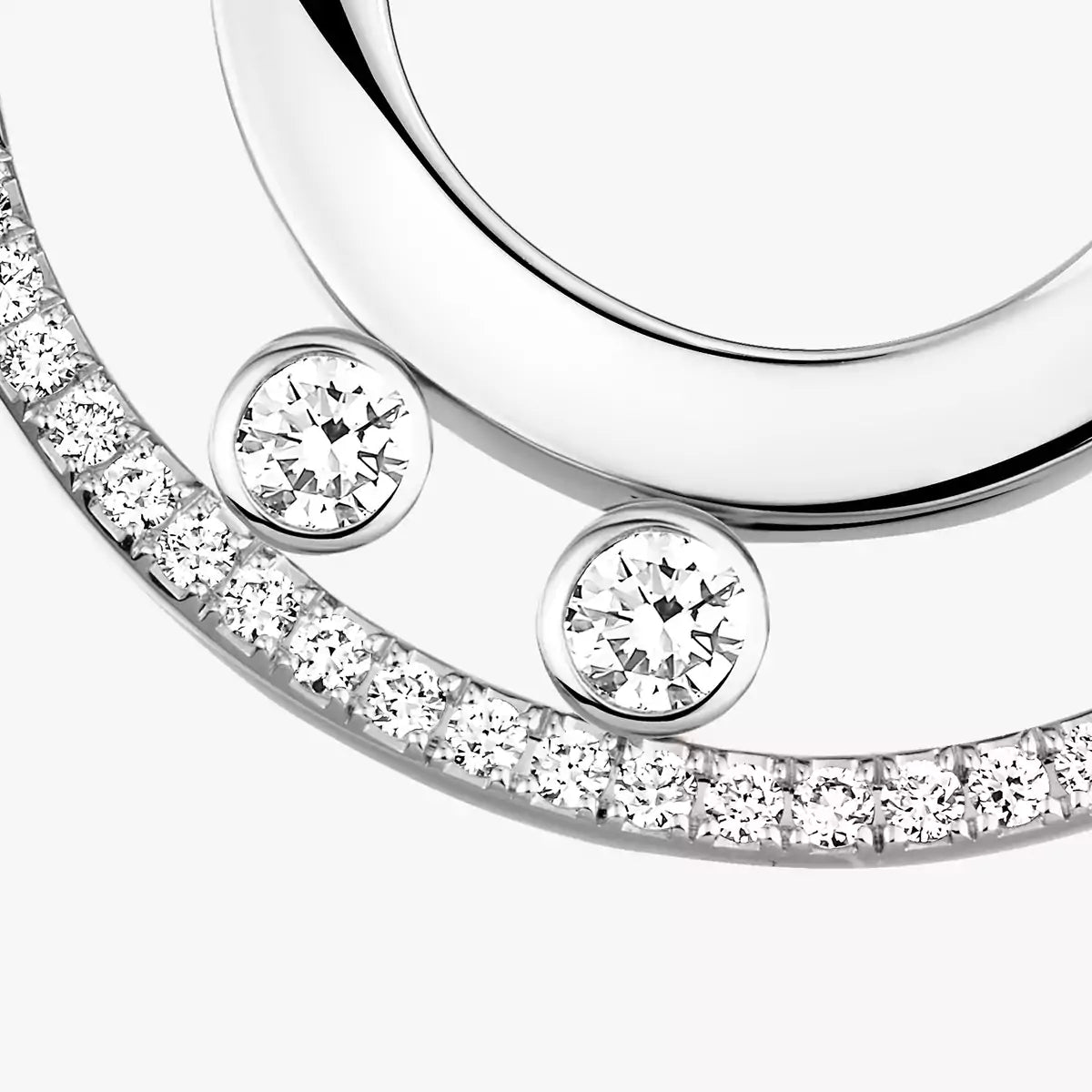 [Novalux]MOVE ROMANE SMALL DIAMOND HOOP EARRINGS