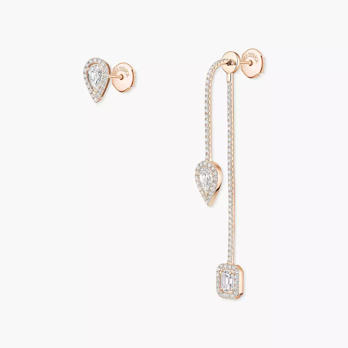 [Novalux]MY TWIN DIAMOND DROP EARRINGS