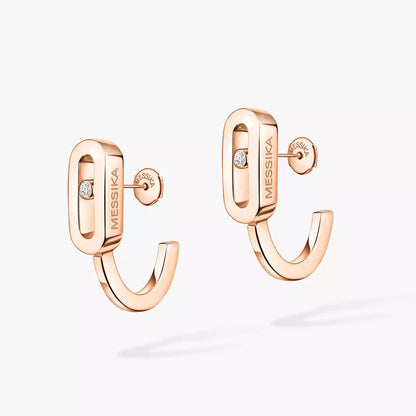 [Novalux]MOVE CLASSIQUE MINI DIAMOND HOOP EARRINGS