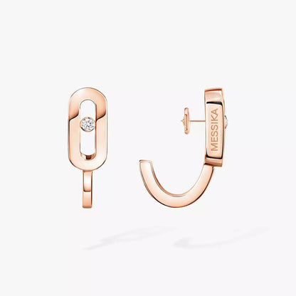 [Novalux]MOVE CLASSIQUE MINI DIAMOND HOOP EARRINGS