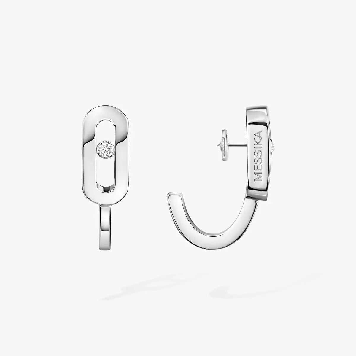 [Novalux]MOVE CLASSIQUE MINI DIAMOND HOOP EARRINGS