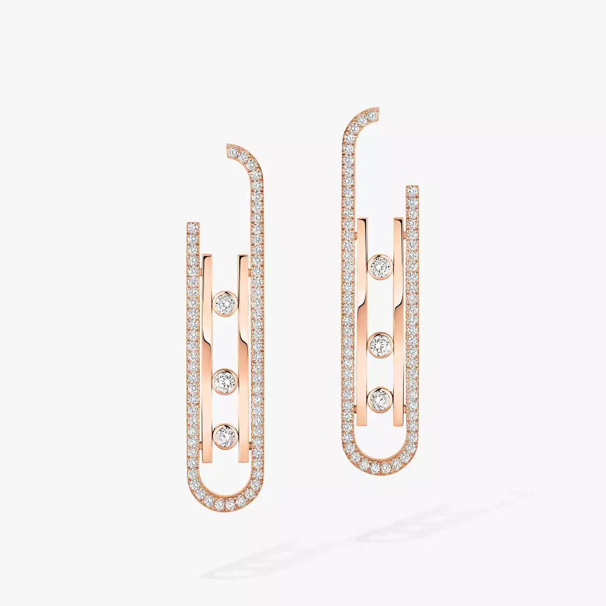 [Novalux]MOVE KINETIC DIAMOND PENDANT EARRINGS