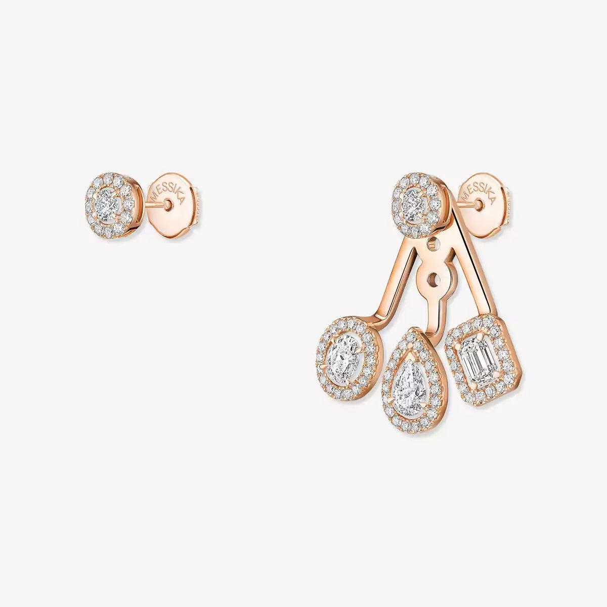 [Novalux]MY TWIN TRIO DIAMOND EARRINGS