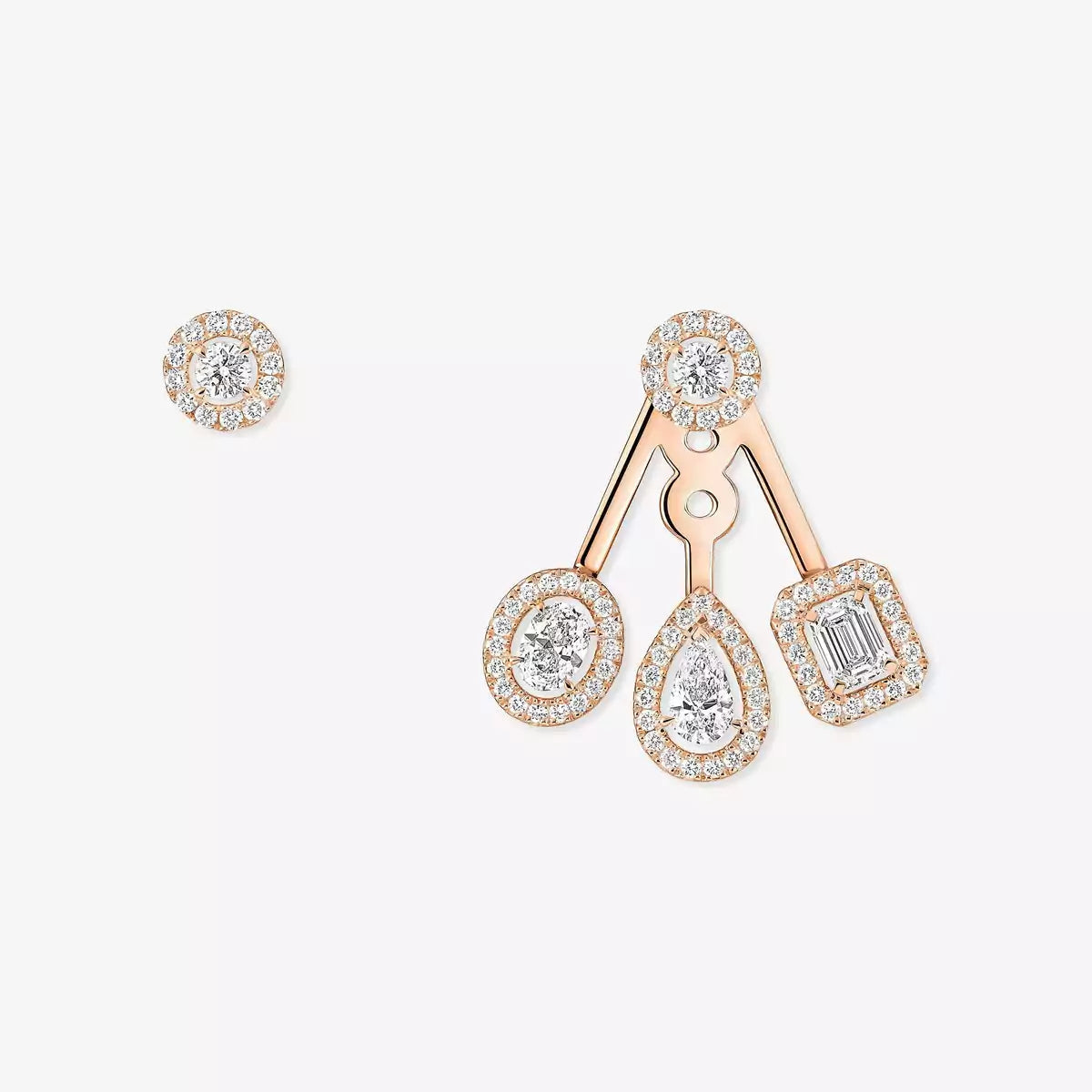 [Novalux]MY TWIN TRIO DIAMOND EARRINGS