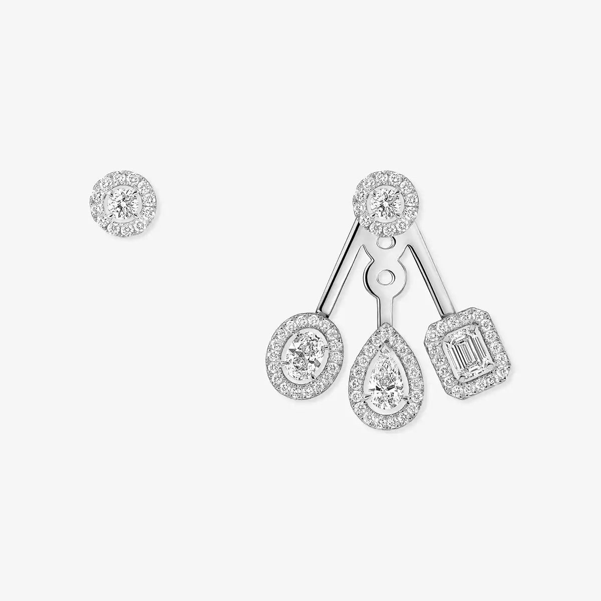 [Novalux]MY TWIN TRIO DIAMOND EARRINGS