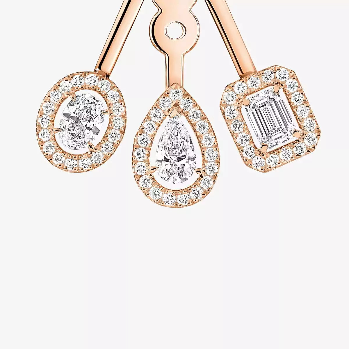 [Novalux]MY TWIN TRIO DIAMOND EARRINGS