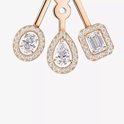 [Novalux]MY TWIN TRIO DIAMOND EARRINGS