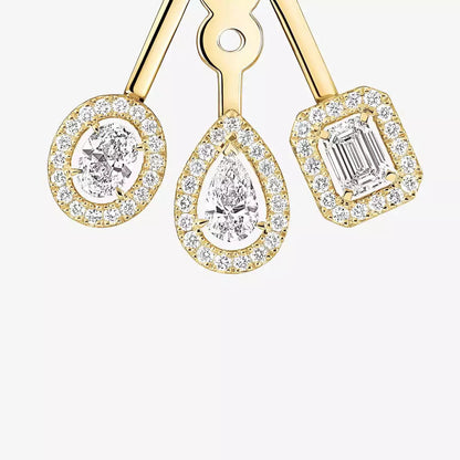 [Novalux]MY TWIN TRIO DIAMOND EARRINGS