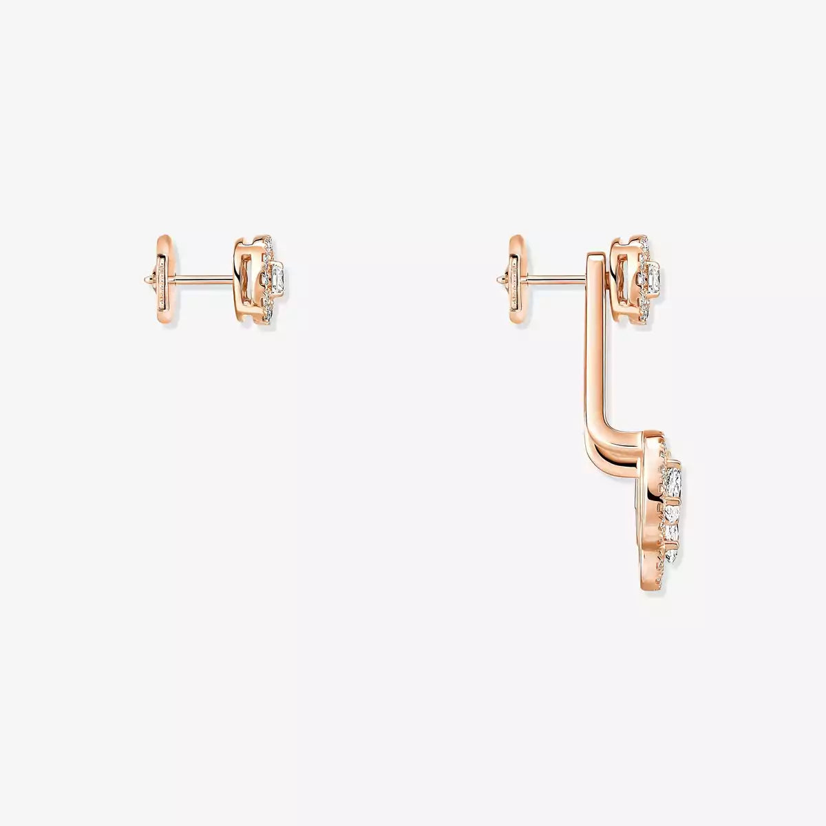 [Novalux]MY TWIN TRIO DIAMOND EARRINGS