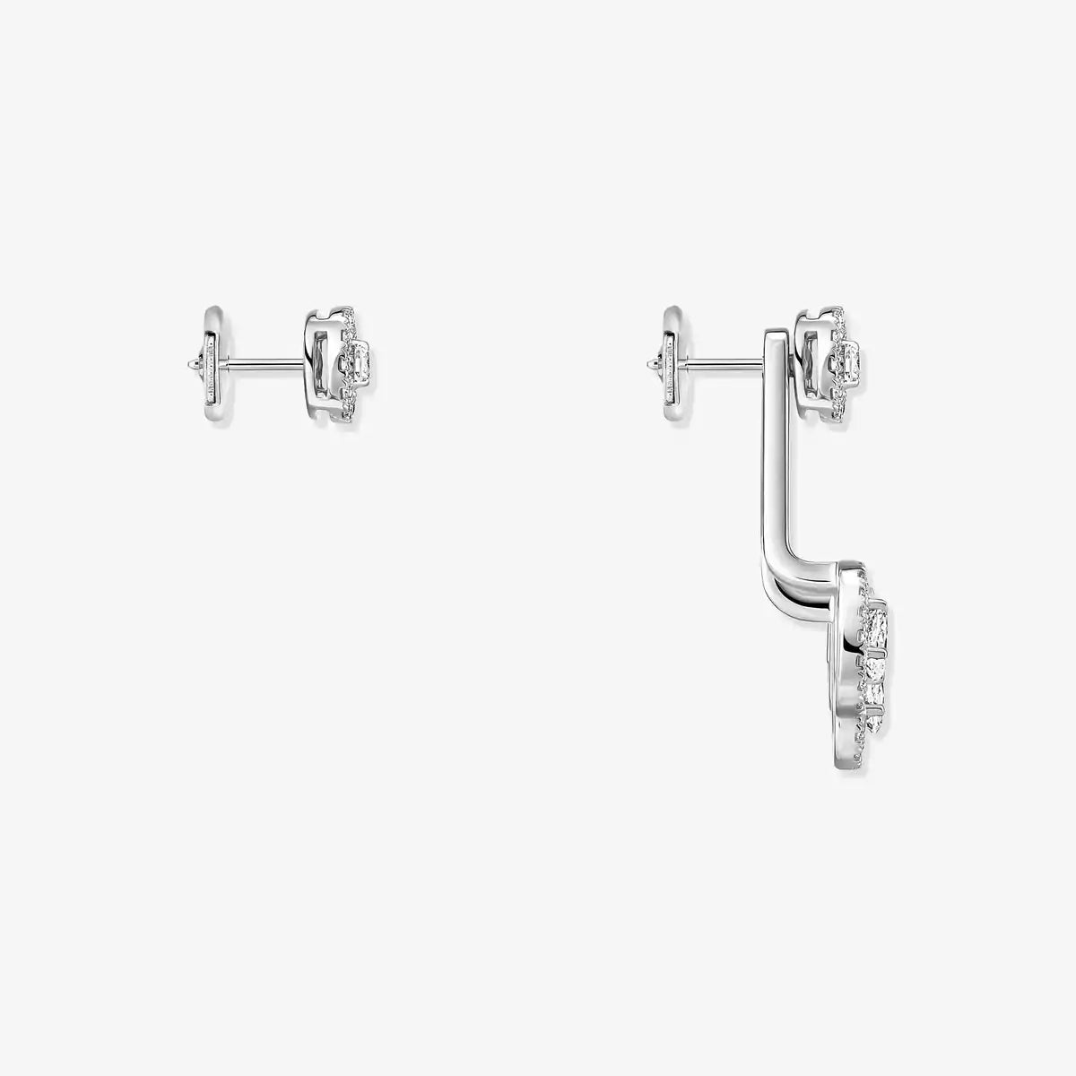 [Novalux]MY TWIN TRIO DIAMOND EARRINGS