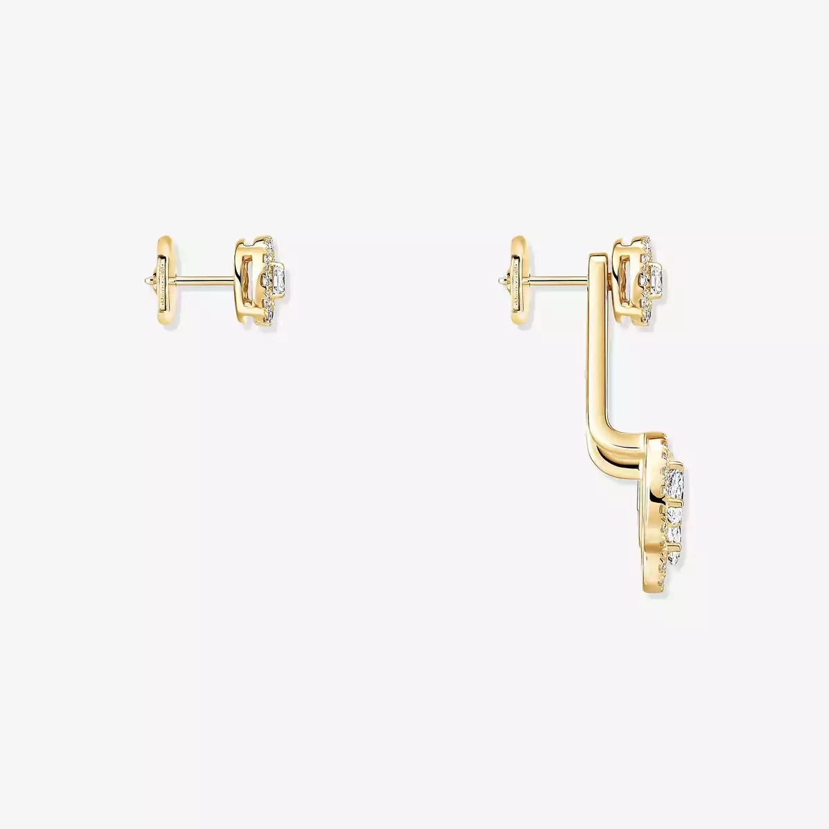 [Novalux]MY TWIN TRIO DIAMOND EARRINGS