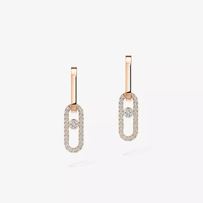 [Novalux]MOVE LINK KINETIC DIAMOND EARRINGS