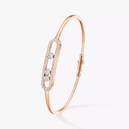[Novalux]MOVE PAVÉ DIAMOND BANGLE BRACELET M