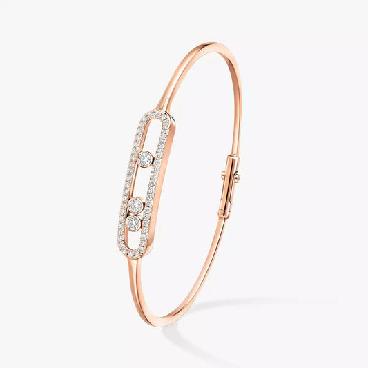 [Novalux]MOVE PAVÉ DIAMOND BANGLE BRACELET M