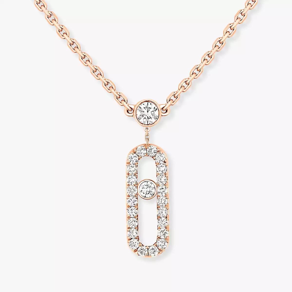 [Novalux]MOVE UNO 2-ROW PAVÉ NECKLACE