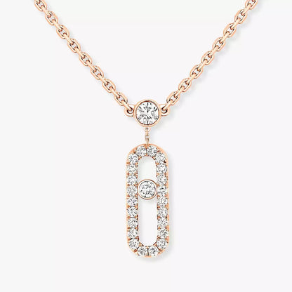 [Novalux]MOVE UNO 2-ROW PAVÉ NECKLACE