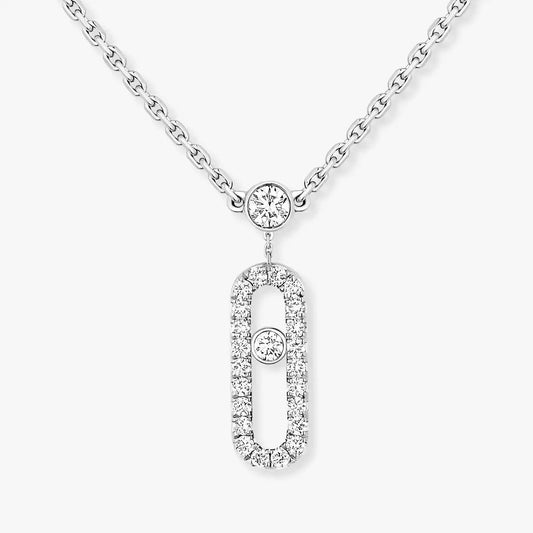 [Novalux]MOVE UNO 2-ROW PAVÉ NECKLACE