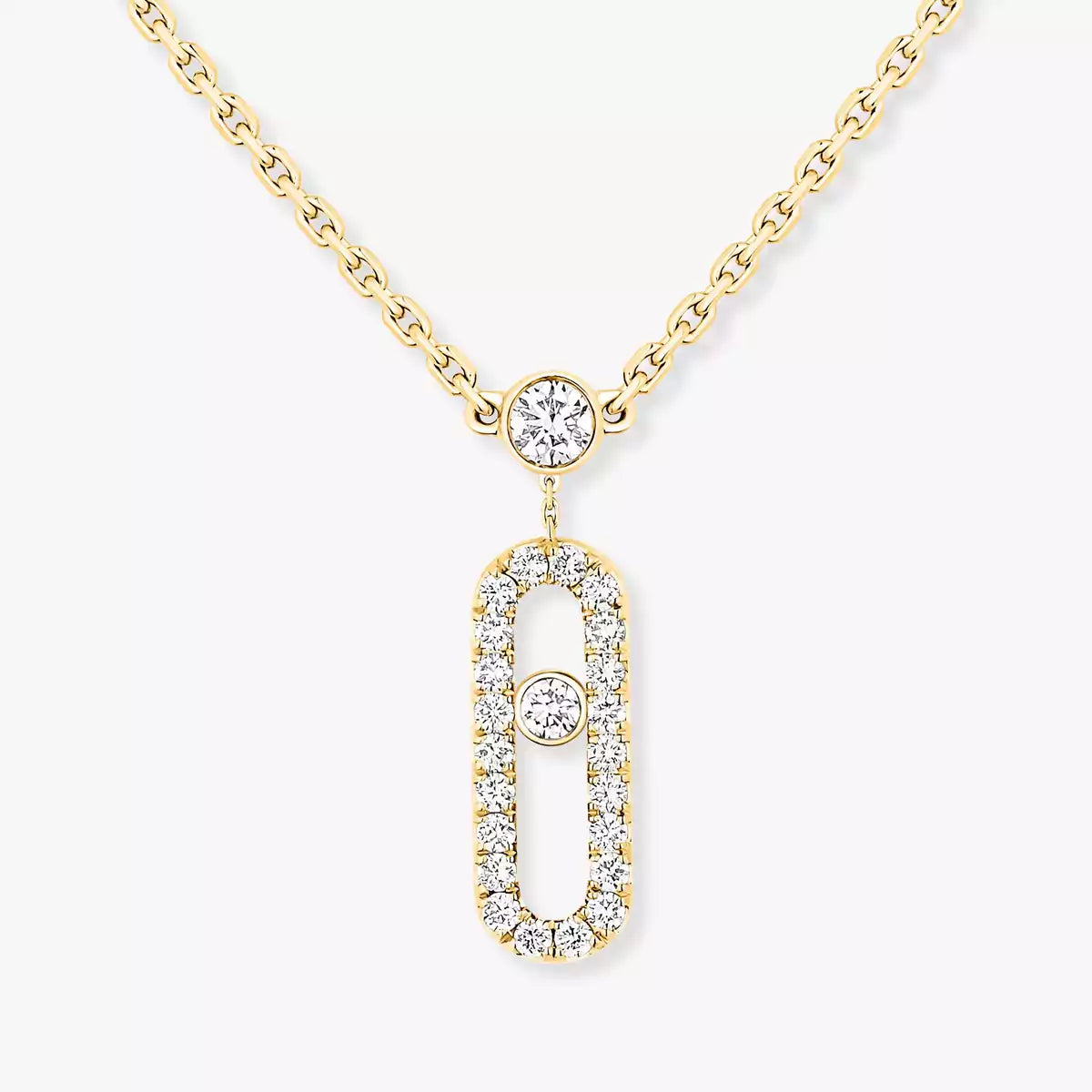 [Novalux]MOVE UNO 2-ROW PAVÉ NECKLACE
