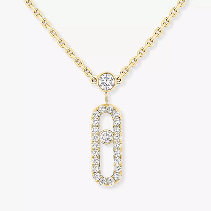 [Novalux]MOVE UNO 2-ROW PAVÉ NECKLACE