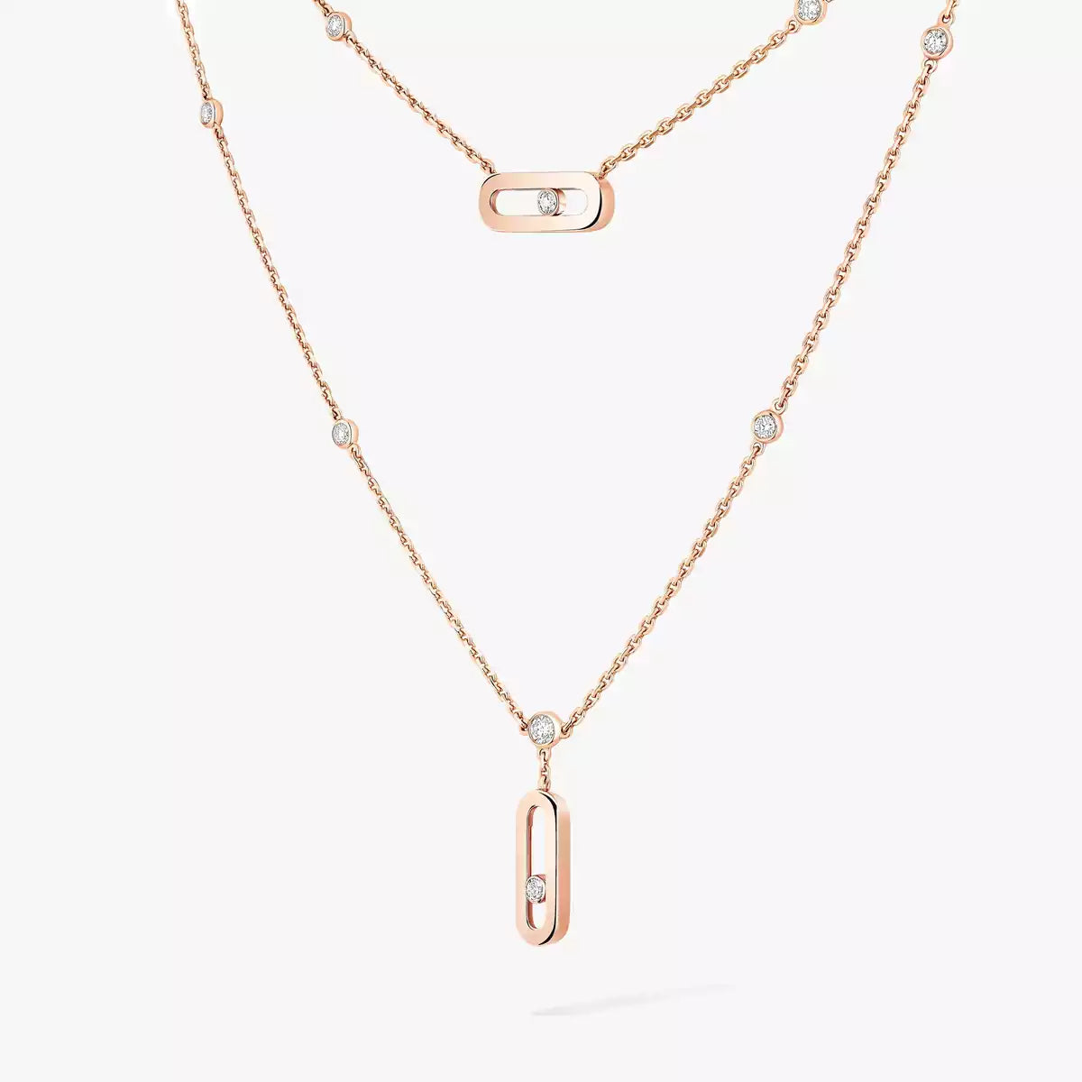 [Novalux]MOVE UNO DOUBLE-PENDANT NECKLACE