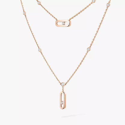 [Novalux]MOVE UNO DOUBLE-PENDANT NECKLACE