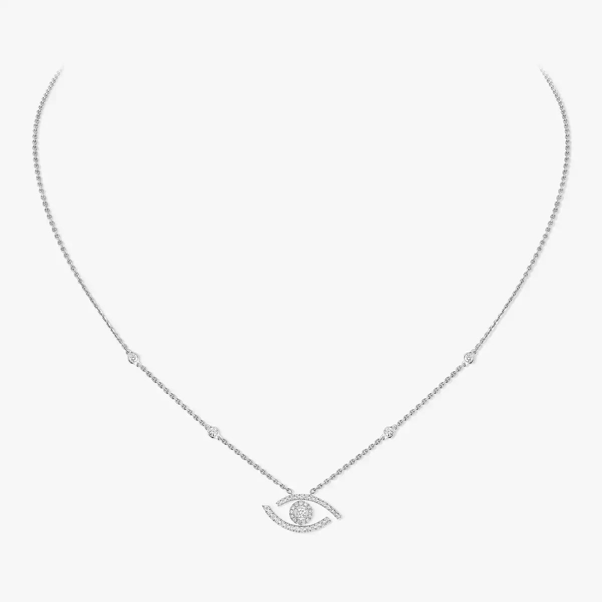 [Novalux]PAVÉ DIAMOND LUCKY EYE NECKLACE