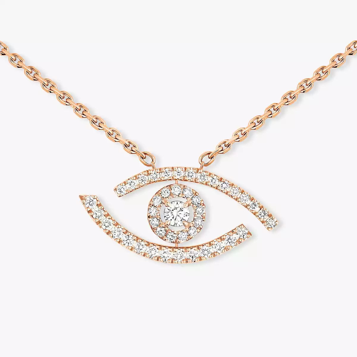 [Novalux]PAVÉ DIAMOND LUCKY EYE NECKLACE
