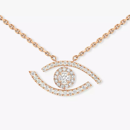 [Novalux]PAVÉ DIAMOND LUCKY EYE NECKLACE