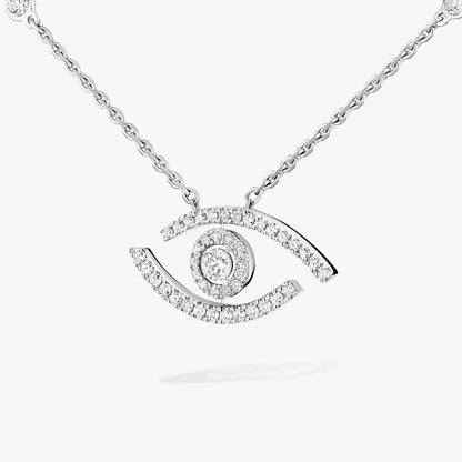 [Novalux]PAVÉ DIAMOND LUCKY EYE NECKLACE