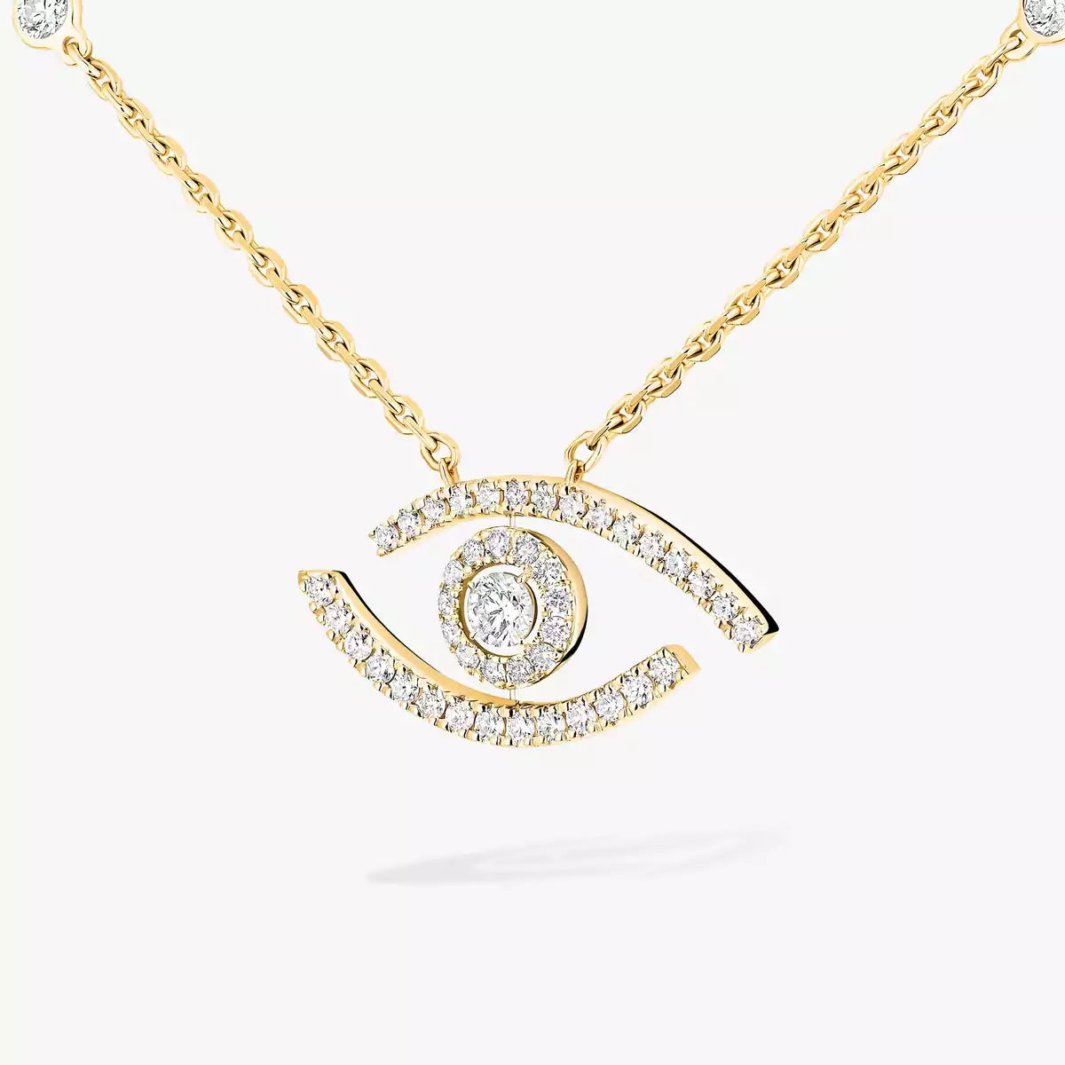 [Novalux]PAVÉ DIAMOND LUCKY EYE NECKLACE