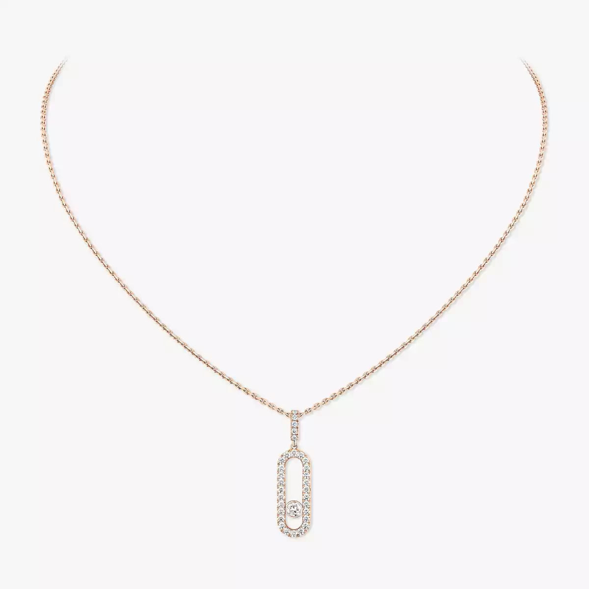 [Novalux]MOVE UNO FULL PAVÉ DIAMOND NECKLACE