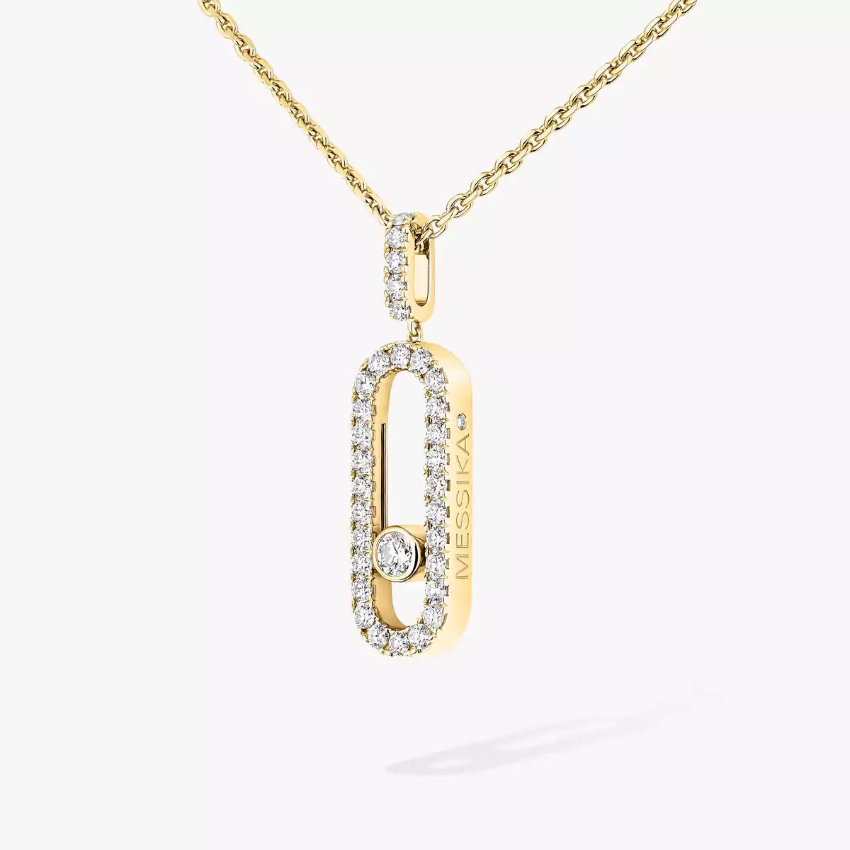 [Novalux]MOVE UNO FULL PAVÉ DIAMOND NECKLACE