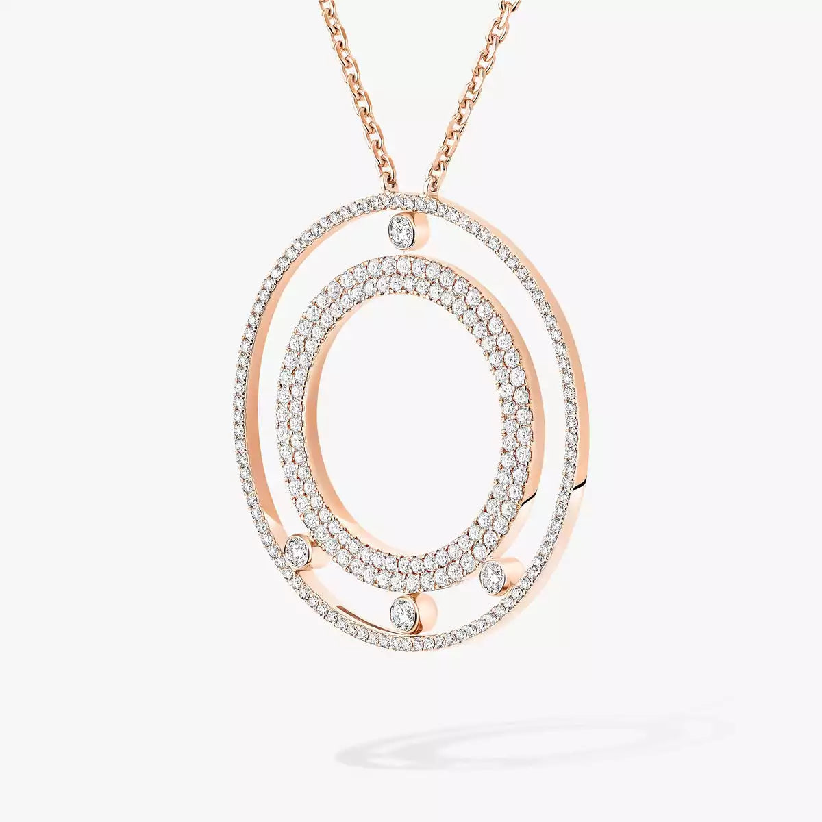 [Novalux]MOVE ROMANE LONG PAVÉ DIAMOND NECKLACE