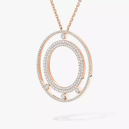 [Novalux]MOVE ROMANE LONG PAVÉ DIAMOND NECKLACE