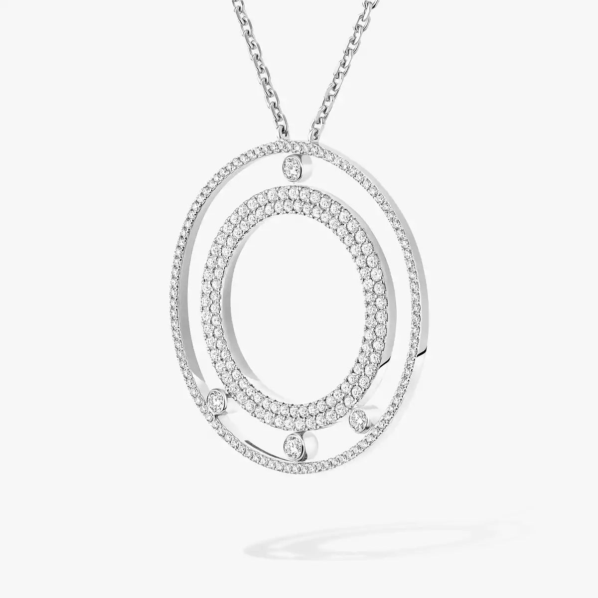 [Novalux]MOVE ROMANE LONG PAVÉ DIAMOND NECKLACE
