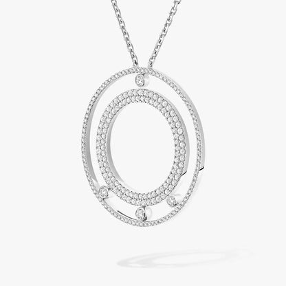 [Novalux]MOVE ROMANE LONG PAVÉ DIAMOND NECKLACE