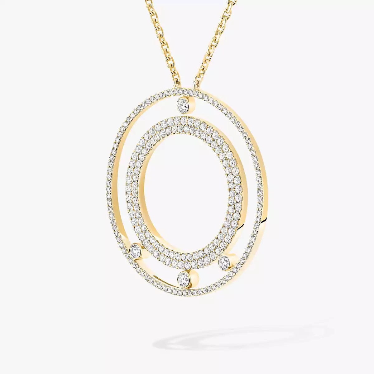 [Novalux]MOVE ROMANE LONG PAVÉ DIAMOND NECKLACE