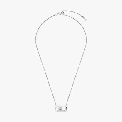 [Novalux]LARGE MOVE PENDANT SINGLE DIAMOND NECKLACE