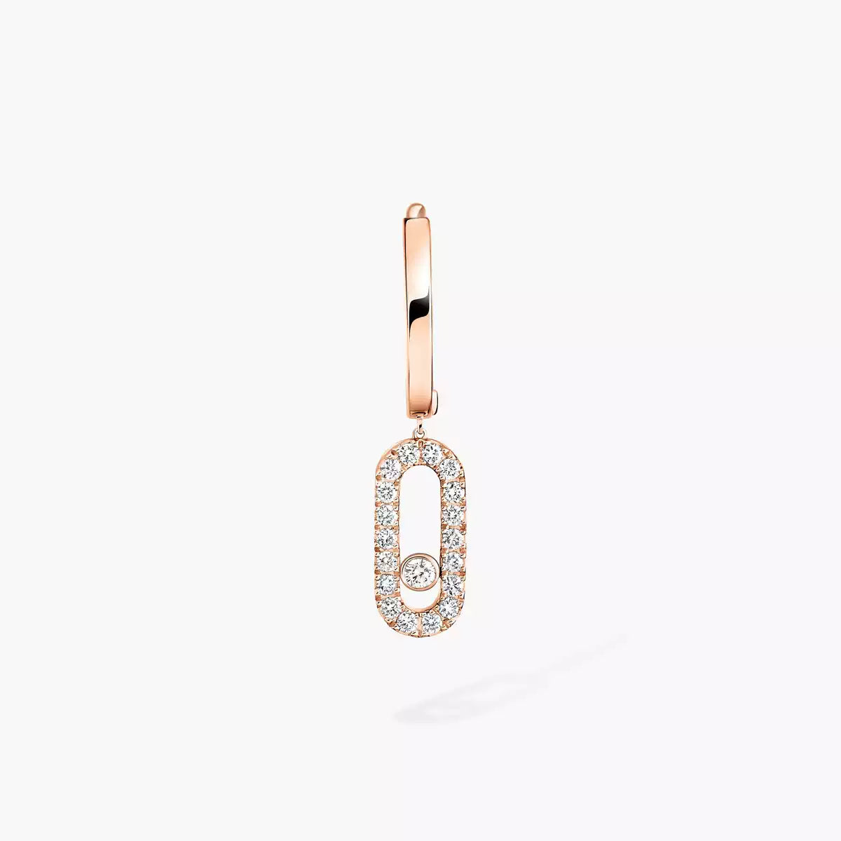 [Novalux]MOVE UNO SINGLE DIAMOND HOOP EARRINGS