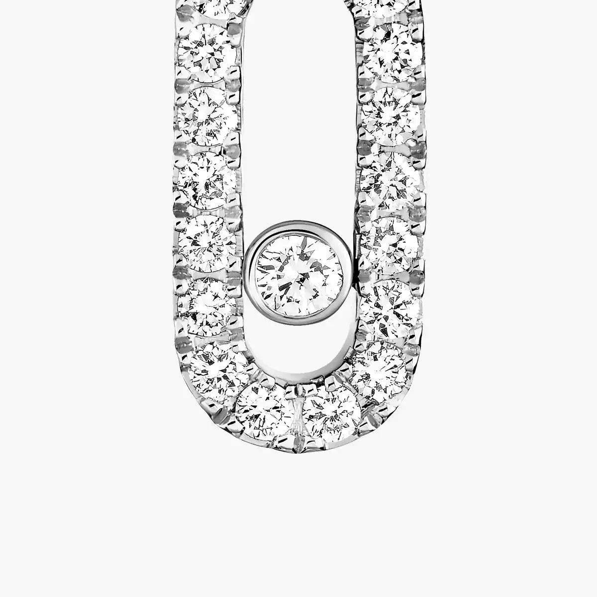 [Novalux]MOVE UNO SINGLE DIAMOND HOOP EARRINGS